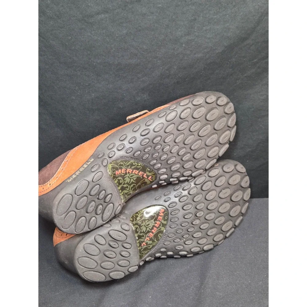 Merrell Plaza‎ Bandeau Espresso Brown Suede Leather Mary Jane Flats Womens 8.5
